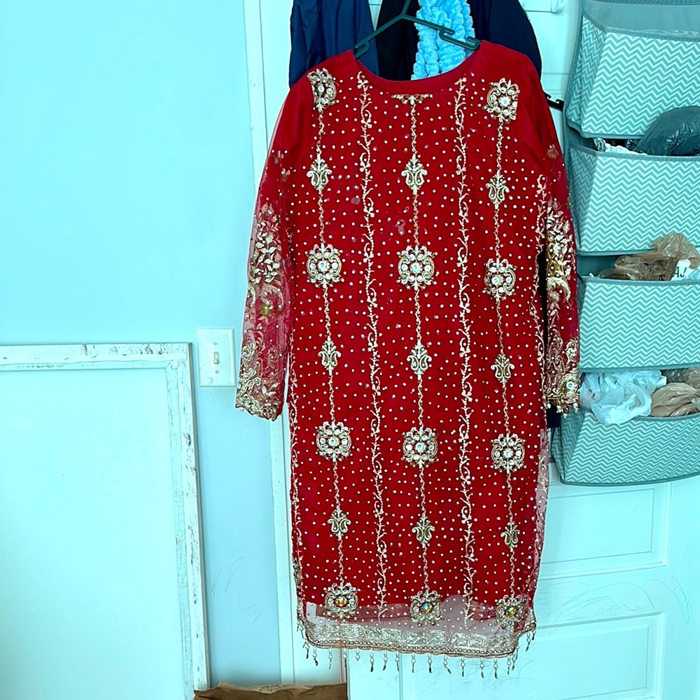 Pakistani party suit 3 piece HEAVY work